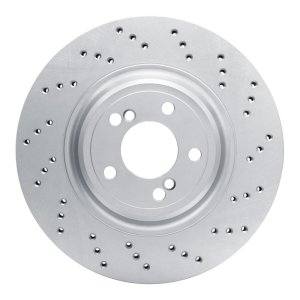 BMW M2 Brake Rotor (1) - Rear Right - R1 Concepts - GeoSPEC Drilled - `15-`20